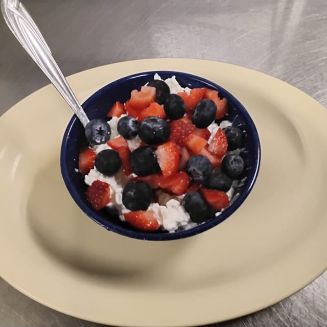 Cottage Cheese with Fruit.