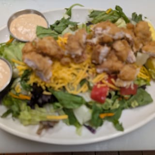 Salad with Grilled or Fried Chicken Breast & Bread or Crackers