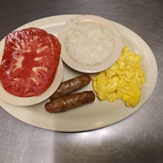Bacon, Sausage Links, Sausage Patties (Pork) or Red Links Plate