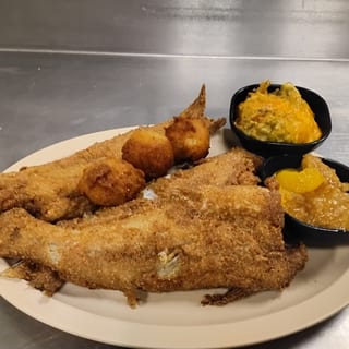 Whole Fried Catfish Plate