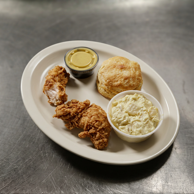 Kids Fried Chicken Tenders.