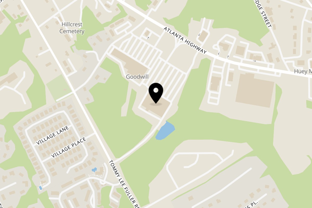 Map showing the location of Sweet Pea Kitchen (Kellie's) on 4555 Atlanta Hwy in Loganville